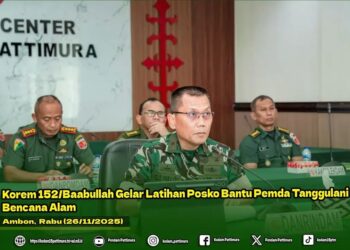 Korem 152/Baabullah Gelar Latihan Posko Bantu Pemda Tanggulangi Bencana Alam