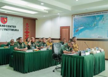 Kasdam XV/Pattimura Ikuti Vicon Bahas Percepatan Pembangunan KDKMP