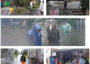 Babinsa Koramil 0201-02/MT Gerak Cepat Monitor dan Evakuasi Warga Terdampak Banjir di Kecamatan Medan Timur
