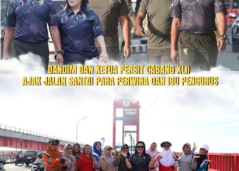 Dandim 0418/Palembang Gelar Jalan Santai dan Wisata Ampera Bersama Perwira dan Danramil