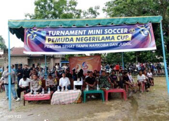Babinsa Koramil 09/NL Hadiri Pembukaan Turnamen Mini Soccer Pemuda Negeri Lama Cup I