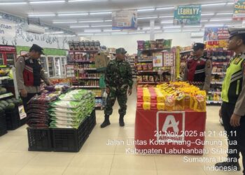 Koramil 12/ LP Dan Polsek Sungai Kanan Patroli Skala Besar Wilayah Sungai Kanan