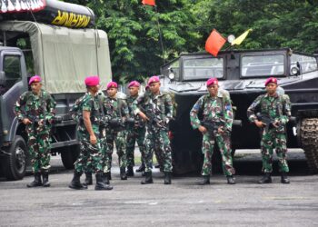Prajurit Ksatria Perkasa Ikuti Apel Gelar Kesiapan Pasukan Reaksi Cepat Penanggulangan Bencana