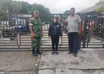 Serma Amrialdi bersama Dishub Syahbandar Lakukan Patroli Keamanan Bersama di Pelabuhan Sri Bentayan Tambelan