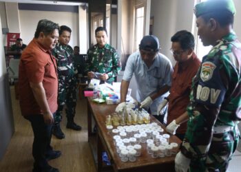 Wujudkan Satuan Bersih Narkoba, Prajurit dan PNS Korem 052/Wkr Ikuti Penyuluhan dan Tes Urine