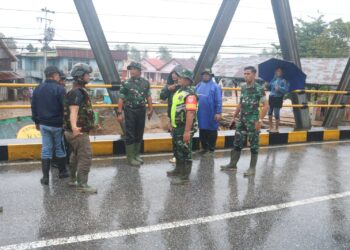 Dandim 0309/Solok Terjun Langsung Ke Lokasi Banjir.