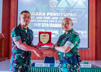 Yonif 320/Badak Putih Terima OJT Pasis Diklapa INF Gel II TA 2025