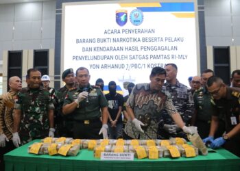 Pangdam XII/Tpr Serahkan 21,9 Kg Sabu dan 3 Tersangka ke BNN, Ungkap Jaringan Narkoba Lintas Batas
