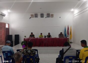 Danramil 07/AKB Hadiri Rapat Tanggap Darurat Bencana Alam (TDBA) di Aula kantor Camat NA-IX-X
