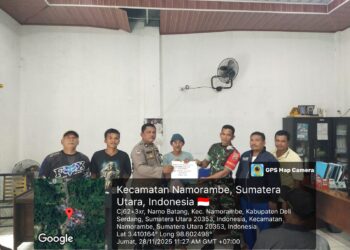 Babinsa Koramil 0201-14/PB Melaksanakan Pendampingan Penyaluran BLT-DD Tahun 2025 Di Desa Sugau