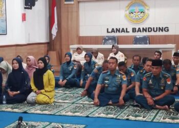 Jelang HUT Armada RI Ke-80 Tahun 2025, Prajurit Lanal Bandung Gelar Doa Bersama