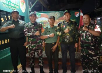 Sinergitas Babinsa Koramil 03/GP dan Kasipem Kelurahan Grogol Hadiri Giat Sertijab Ketua Mitra Jaya 3311 Periode 2025-2030