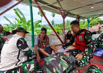 Tim Dukkes Gulben Kodam I/BB Lanjutkan Pelayanan Kesehatan di Wilayah Tapsel dan Tapteng