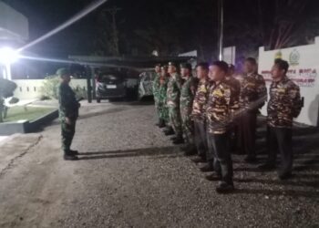 Batituud Koramil 07/AKB memimpin kegiatan Patroli Bersama Ormas KB TNI dan Jaga keamanan Wilayah