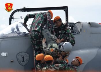 Prajurit Brajamusti Dukung Latihan Crash Team Lanud Supadio
