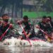 Tingkatkan Kemampuan Fisik Prajurit Yonif 3 Marinir Laksanakan Latihan Dayung Perahu Karet