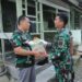 PEDULI ,DANDIM 0208/ASAHAN BERSAMA PERWIRA STAF BAGIKAN BAHAN POKOK UNTUK ANGGOTA TERDAMPAK BANJIR DI ASRAMA GUNUNG SITOLI