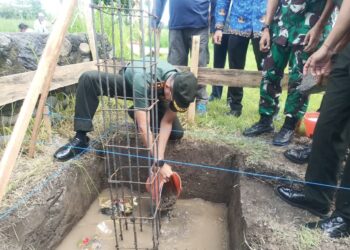 Dandim 1617/Jembrana Pimpin Peletakan Batu Pertama Proyek Pembangunan Fisik KDKMP