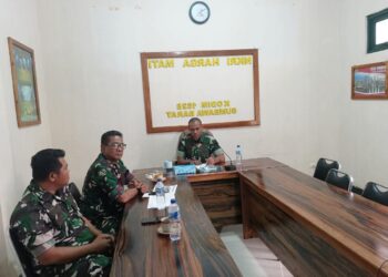 Dandim Sumbawa Barat Paparkan Rencana Pembangunan Koramil dan Sarpras Pertahanan dalam Vicon Wasgiat Kemhan