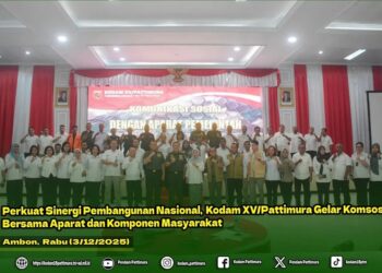 Perkuat Sinergi Pembangunan Nasional, Kodam XV/Pattimura Gelar Komsos Bersama Aparat dan Komponen Masyarakat