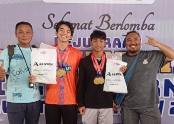 Sabet 3 Medali Emas, Putra Anggota Puslatpasrat Menjadi Peselam Terbaik