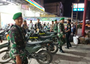 Patroli Gabungan TNI–POLRI dan FKPPI di Wilayah Rawan Gangguan Keamanan Teritorial Koramil 09/NL
