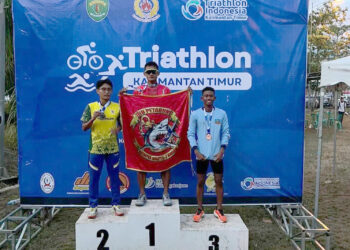Atlet Triathlon Yonif 3 Marinir Sabet Medali Emas Kejuaraan Kualifikasi Porprov Kaltim Tahun 2025