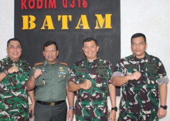 Dandim 0316/Batam Sambut Kunjungan Kerja Tim Srendam XIX/Tuanku Tambusai