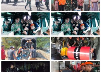 Yonko 469 Korpasgat Berperan Aktif Dalam Pencarian dan Pertolongan Bencana Banjir Bandang Serta Longsor di Tapteng -Sibolga