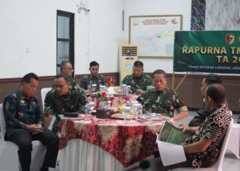 Danrem 042/Gapu Ikuti Rapurna TMMD ke-46 TA 2025 Secara Virtual