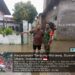 Babinsa Koramil 0201-14/PB Bersama Waraga Mengecek sungai Yang Taregerus Air Akibat Banjir Beberapa Hari Yang lalu