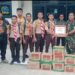 Koramil 01/AK Salurkan Bantuan Kemanusiaan Untuk Korban Bencana Alam Melalui Sanggar Saka Wirakartika Koramil 01/AK