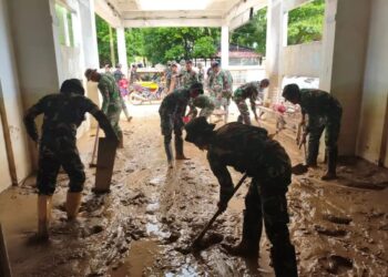 Pasca Banjir RSUD Aceh Tamiang Lumpuh, Puluhan Personel TNI dikerahkan