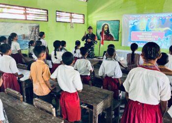Peduli Generasi Muda, Satgas Pamtas Yonarhanud 2 Kostrad Adakan Kegiatan Penyuluhan Pendidikan