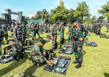Yonzipur 10 Kostrad Gladi Apel Gelar Pasukan Dalam Rangka Penanggulangan Bencana Aceh