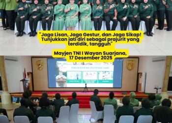 Kowad Kodam II/Sriwijaya Perkuat Profesionalisme dan Etika Melalui Rakorbin Terpusat TA 2025