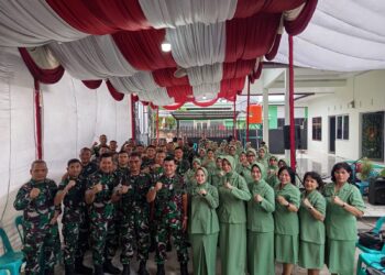 Dandim 0201/Medan Beserta Ibu Ketua Persit KCK Cabang XI Laksanakan Kunjungan Kerja ke Koramil 0201-03/ MD
