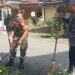 Babinsa Kelurahan Sei Sikambing C II melaksanakan Gotong Royong bersama Jajaran Kelurahan