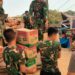 Satgas Gulbencal Kodam I/BB Salurkan Bantuan Sembako kepada Pengungsi Kelurahan Sipange