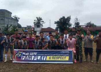 Babinsa Koramil 09/NL Hadiri Final Mini Soccer Pemuda Bilah Hilir
