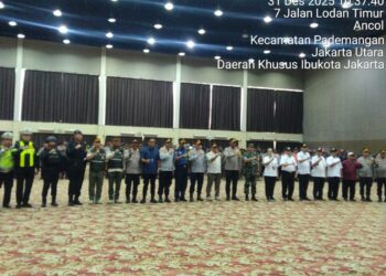 Wujudkan Kondusifitas Wilayah, Kodim 0502/JU Mengikuti Gelar Apel Kesiapan Pengamanan Malam Tahun Baru 2026