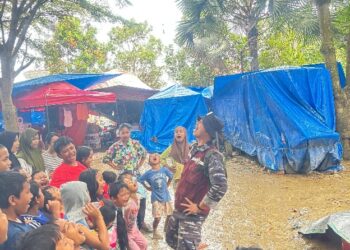 TIM TRAUMA HEALING TNI AL LAKSANAKAN DUKUNGAN PSIKOLOGI DI ACEH TAMIANG