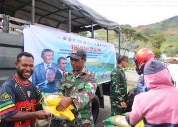 Gerakan Pangan Murah Kodim 1714/Puncak Jaya, Wujud Kepedulian Untuk Stabilitas Harga Beras