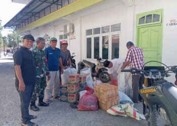 Babinsa dan Pemdes di Susoh Galang Bantuan Warga untuk Korban Bencana Banjir Aceh