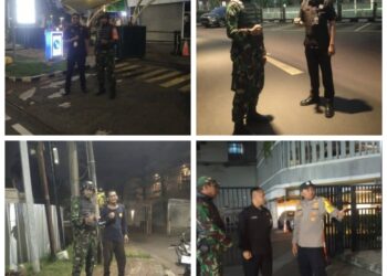Dikeheningan Malam,Personel Koramil 07/KB Gelar Patroli Humanis Antisipasi Tawuran dan Balapan Liar