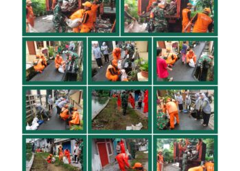 Peduli Lingkungan,Satgas Sampah Kodim 0503/JB Ciptakan Hidup Sehat Masyarakat
