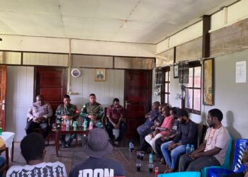 Perkokoh Tali Silaturahmi Serta Kemanunggalan, Babinsa Koramil Agimuga Gelar Komsos Bersama Tokoh Masyarakat Di Wilayah Binaan