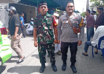 Turut Bela Sungkawa Babinsa dan Bhabinkamtibmas Kel Masjid hadir di rumah duka Ketua STM Masjid Raya Al Mashun Medan