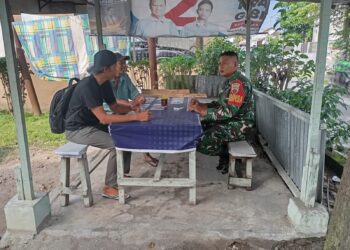 JALIN HUBUNGAN KERJA YANG BAIK, BABINSA MELAKSANAKAN KOMSOS DENGAN WARGA BINAAN