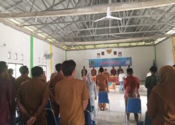 Dukung Kinerja Pemerintah Desa, Koramil 01/AK Hadiri Upacara Pengambilan Sumpah Jabatan Dan Pelantikan Perangkat Desa Sonomartani
